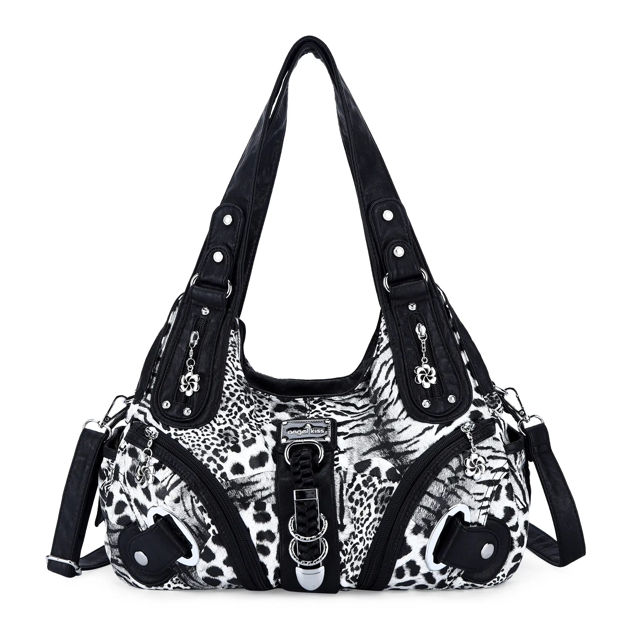 Monochrome animal print finish